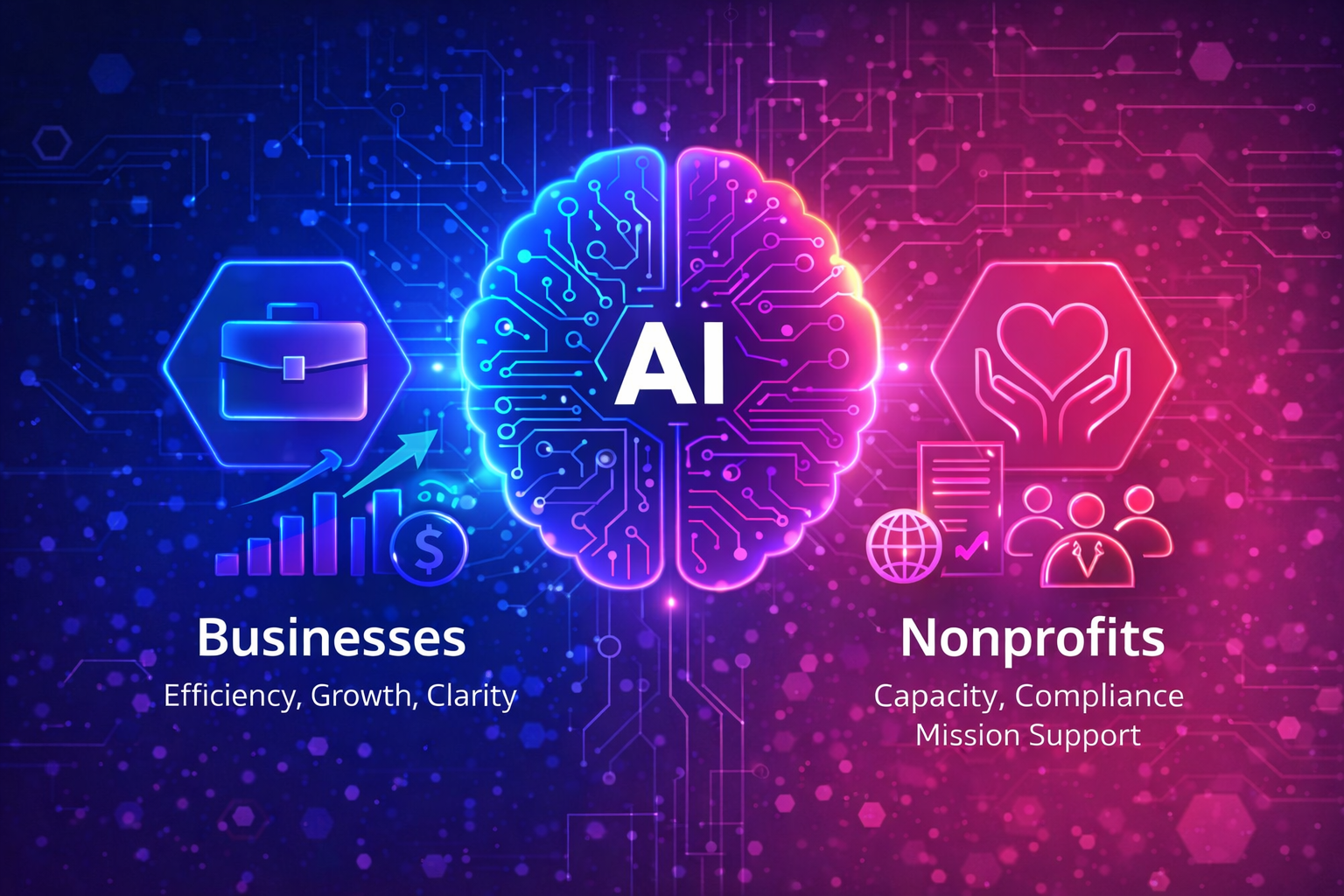 Nonprofit and SMB AI services visual